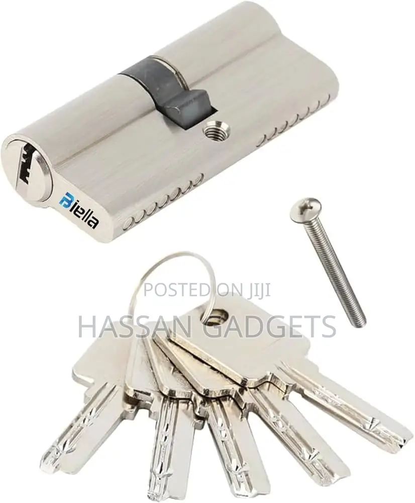 Door Lock Cylinder 70mm (35-35) With 5 Computer Keys Lock Anti-Rust