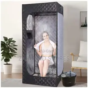 Assembled Portable Home Sauna Steam Box With a Chair