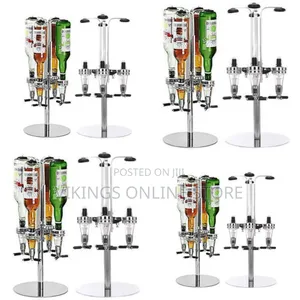 4-Bottle Rotary Stand Drink Liquor Dispenser,