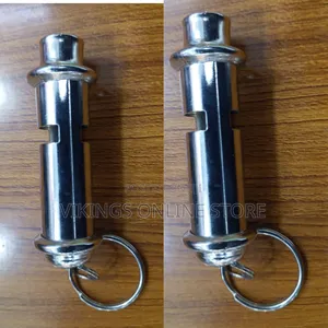 Metallic Tube-Style Safety or Trainer Whistle
