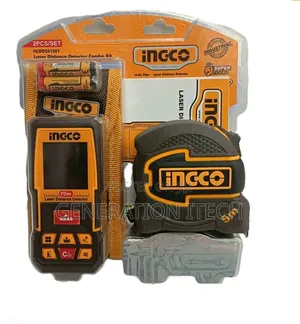 Ingco Laser Distance Detector Combo Kit - Measuring Tape (Hldd241201)