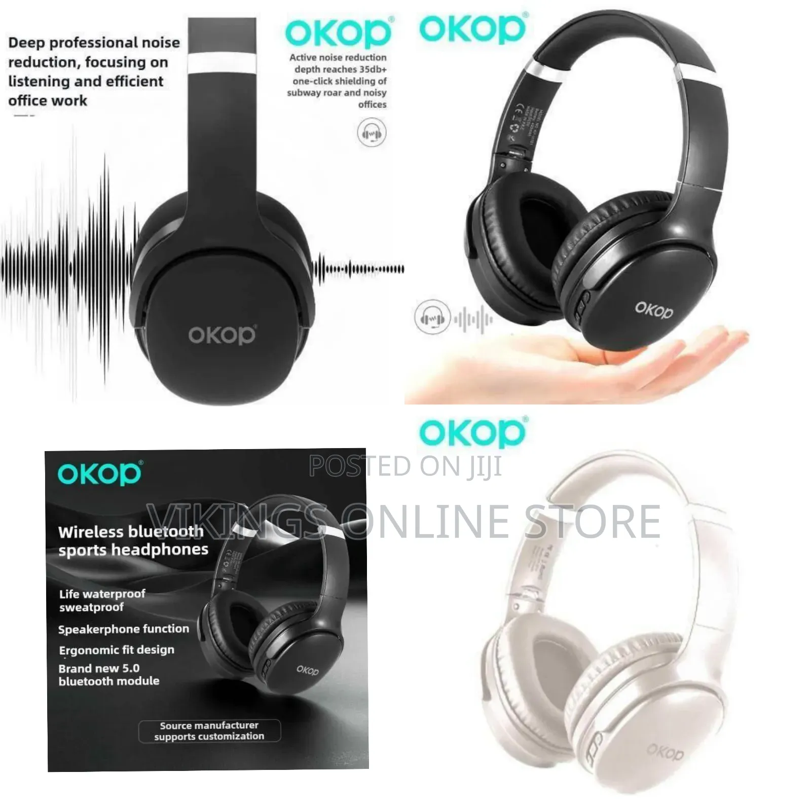 Premium Wireless Over-Ear Headphones - Multicolor