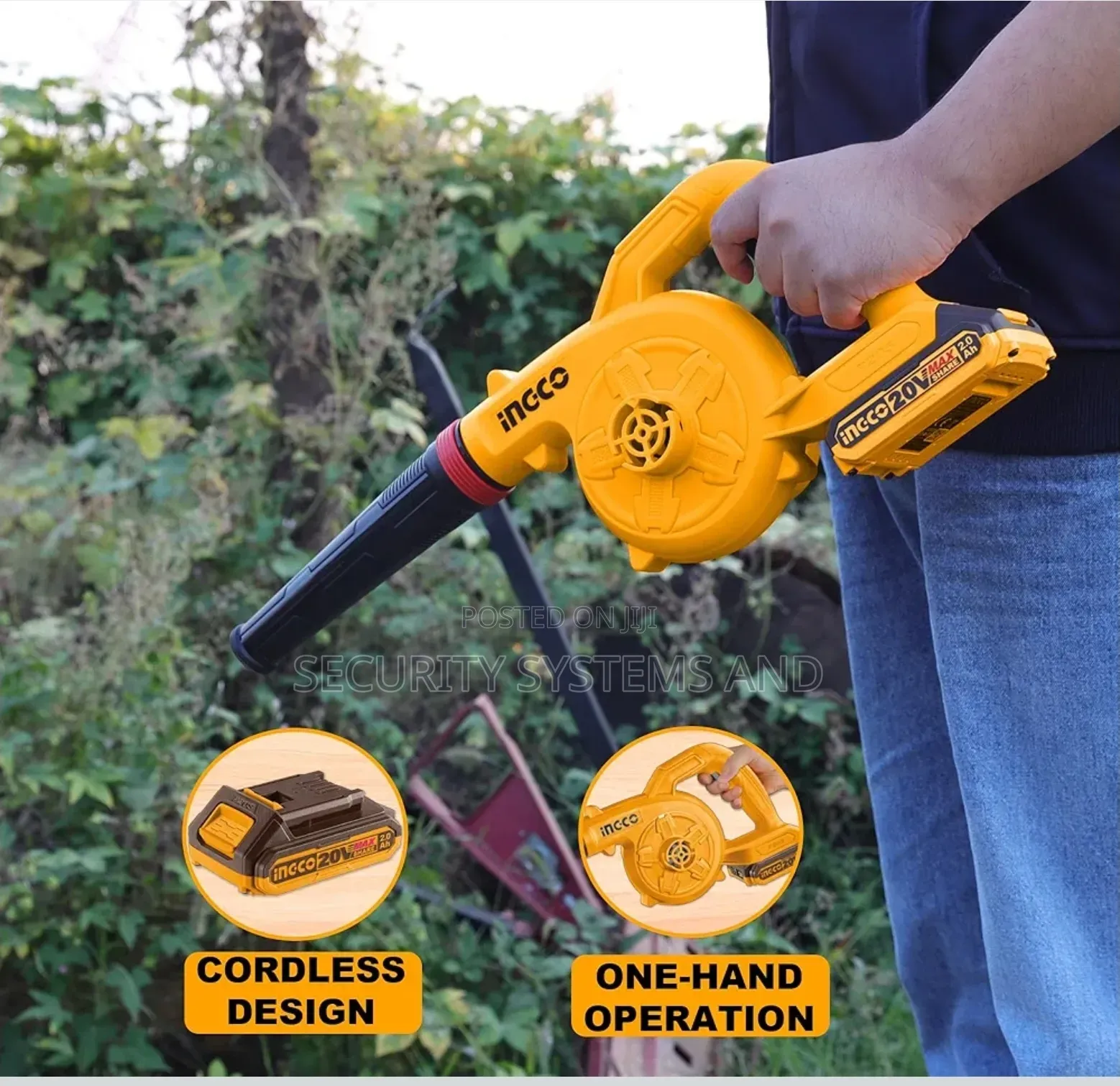 Ingco Cordless Blower, With Battery Charger, Portable Handheld