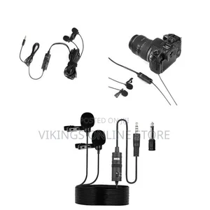 Boya Professional Dual-Head Lavalier Microphone System With Universal