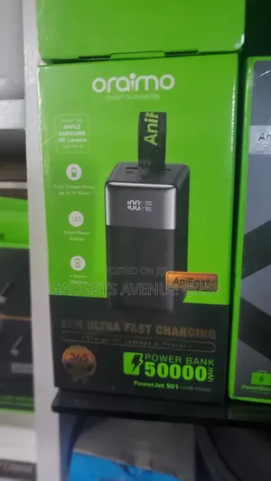 Oraimo Powerjet 501, a High-Capacity Power Bank.