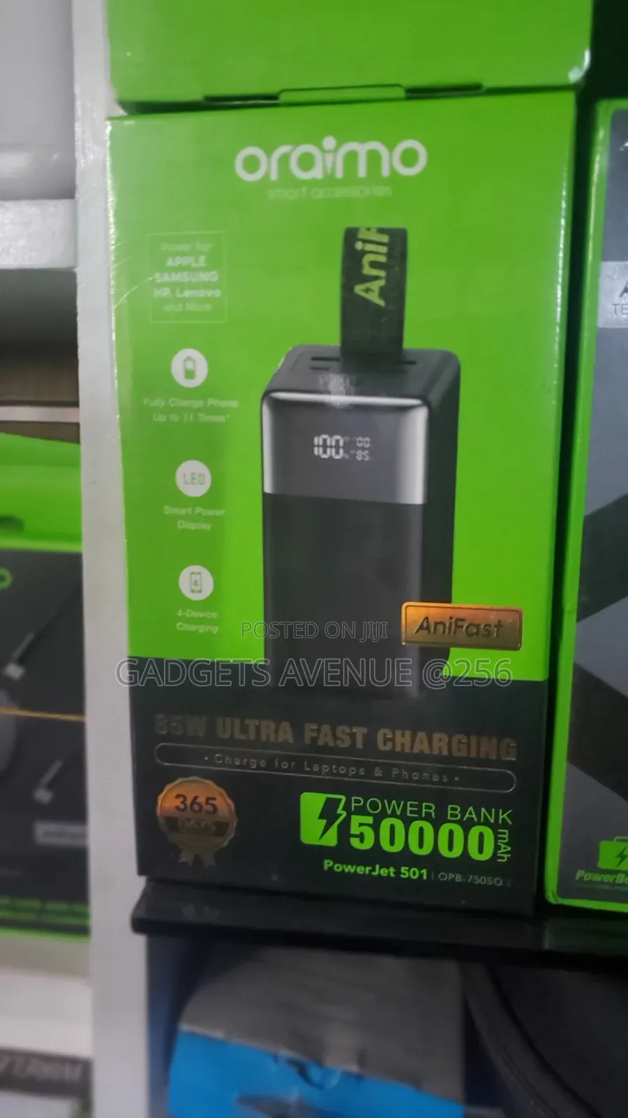 Oraimo Powerjet 501, a High-Capacity Power Bank.