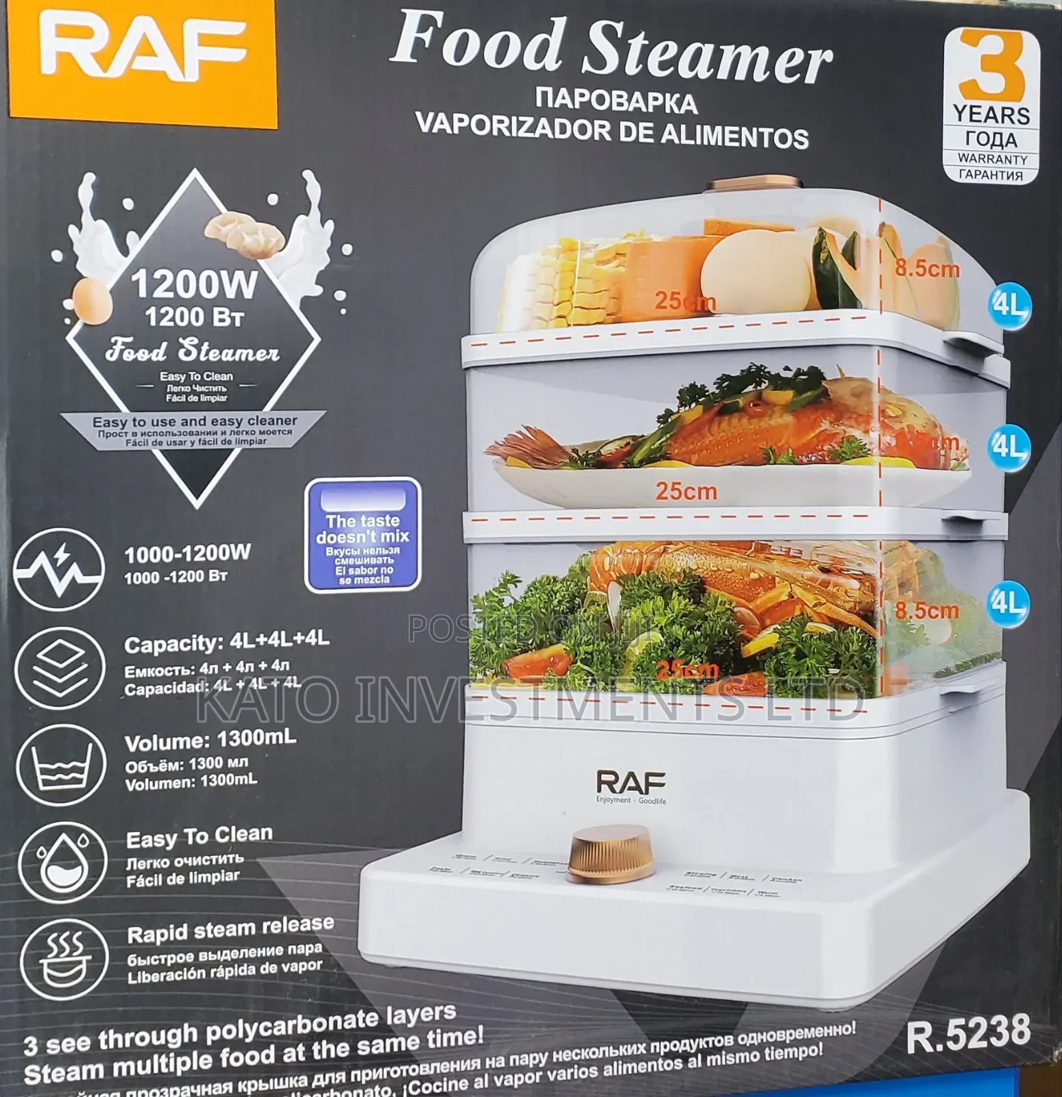 Raf 4 Tier Food Steamer