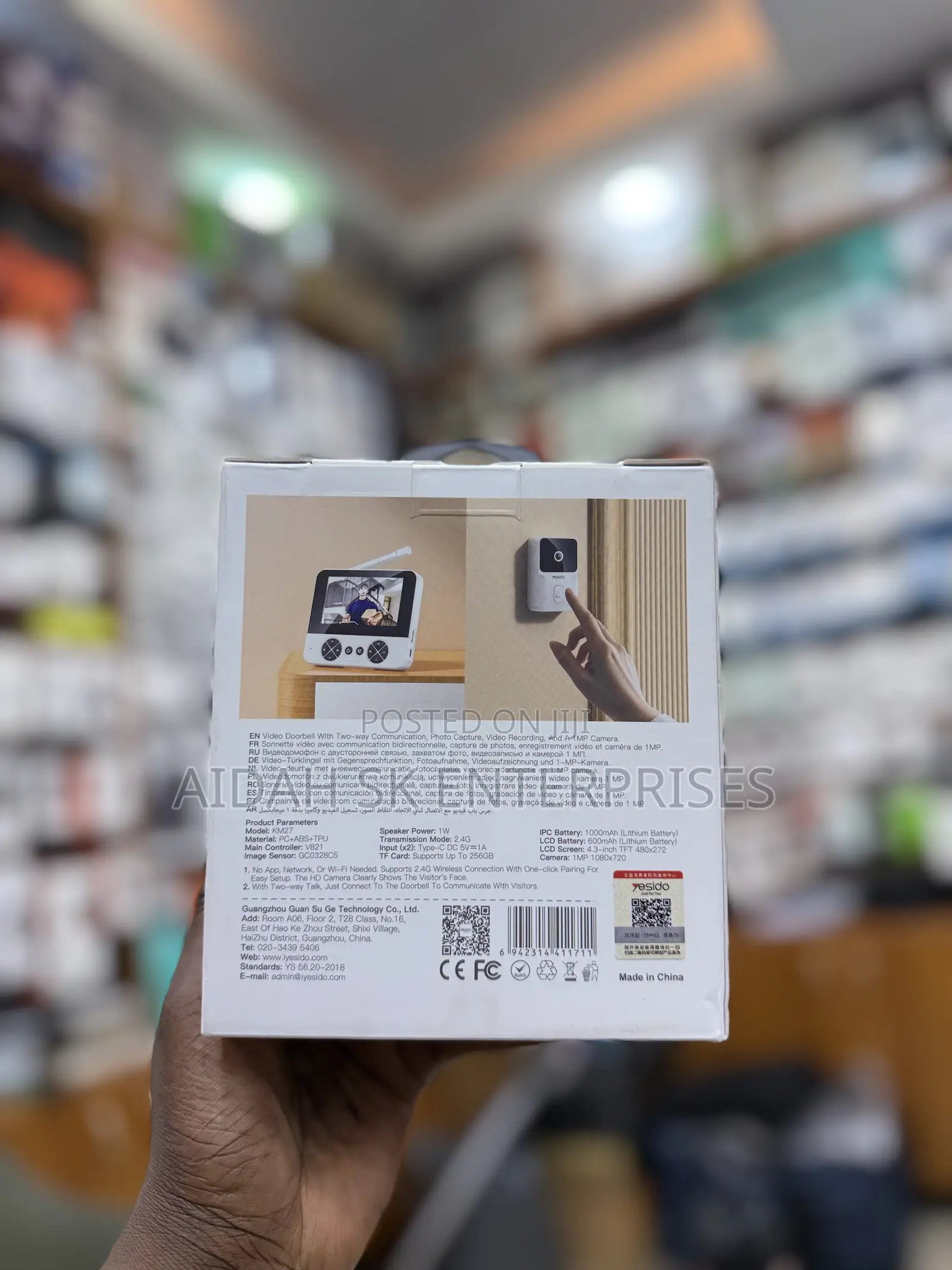 Yesido Km27 Video Doorbell.