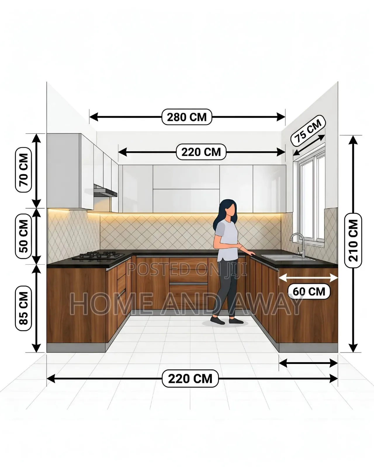 Kitchen Cabinets/Mini U Shaped Kitchen Cabinets in Any Colour/Materia