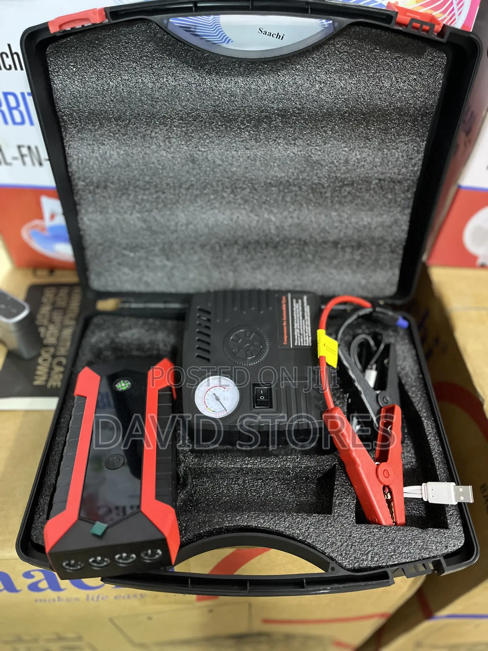 High-Power Multi-Function Jump Starter – 99,800mah With Air Compressor