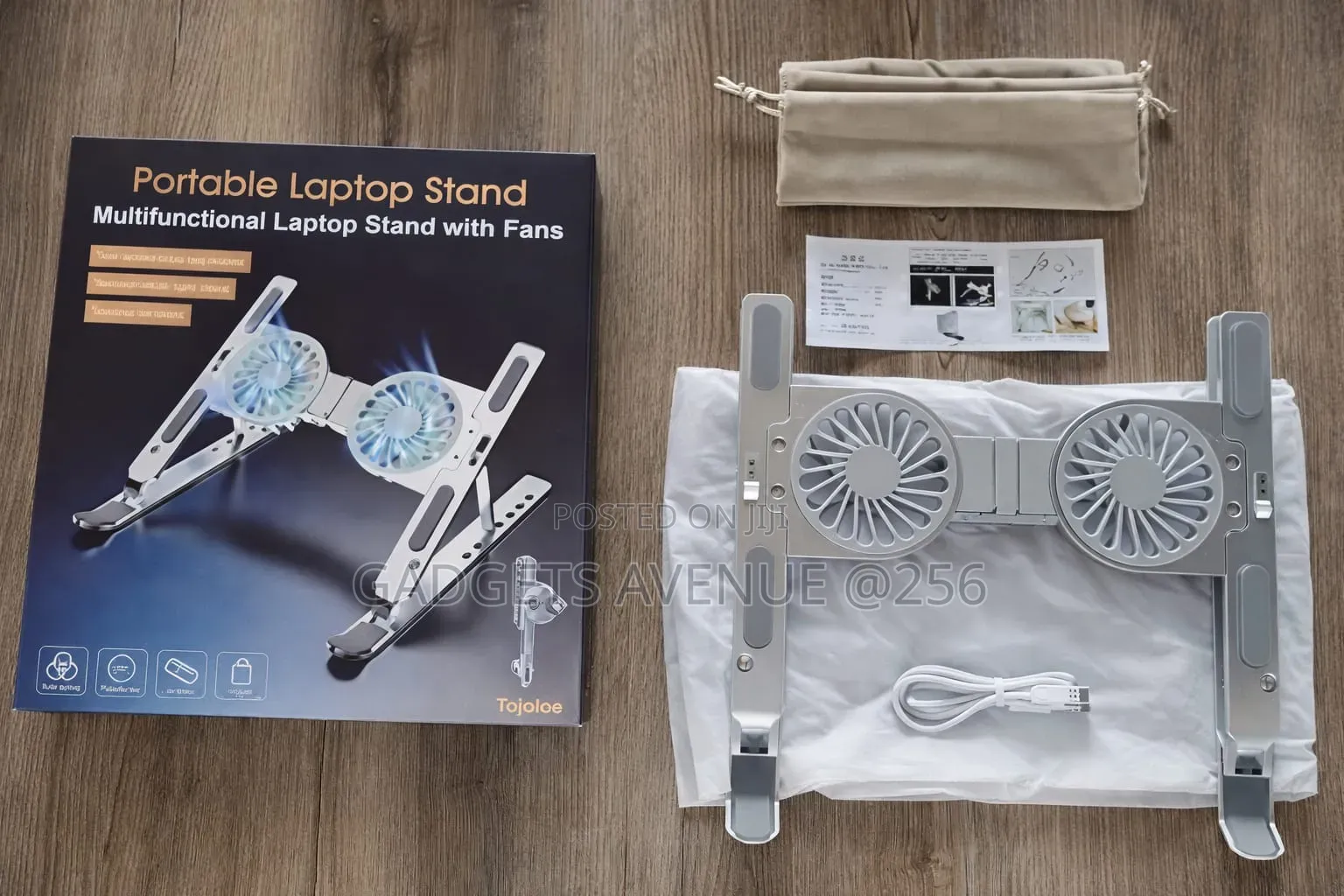 Portable Multifunctional Laptop Stand Featuring Built-in Cooling Fans