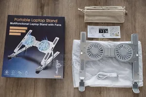 Portable Multifunctional Laptop Stand Featuring Built-in Cooling Fans