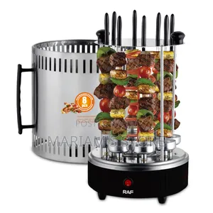 Electric Vertical Kebab Grill, Also as a Smokeless Skewer Barbecue