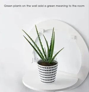 White Geometric Floating Wall Shelf