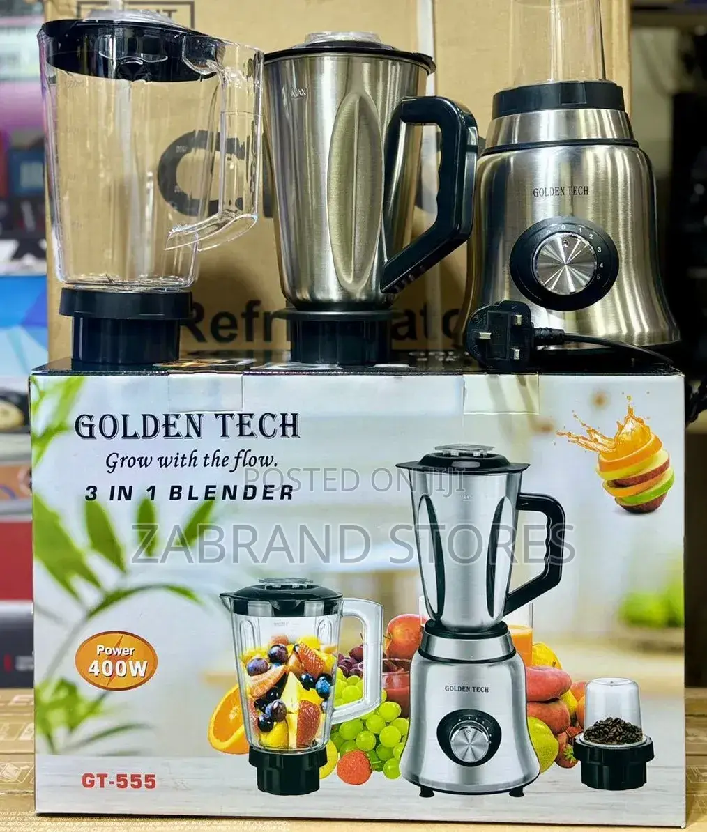 Golden Tech 3in1 Stainless Steel Blender