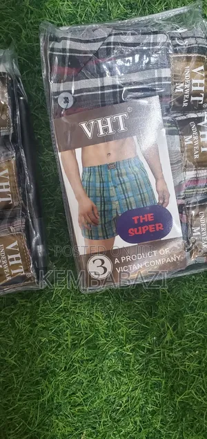 VHT Brand Men's Cotton Woven Boxer Shorts(3pieces)