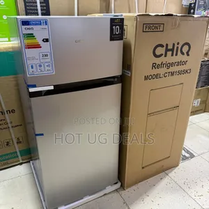 Chiq 150l Double Door Refrigerator- Silver