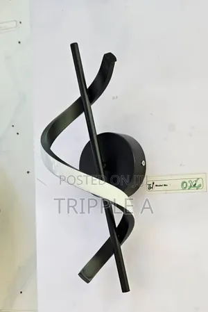 Unique Black Spiral Wall Light