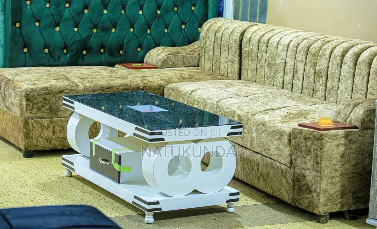 Sofa With Cup Holders and a Centre Table