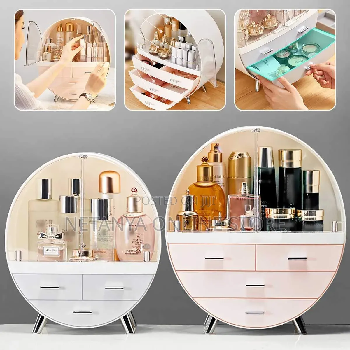 High Quality Oval Shaped Makeup Organizer