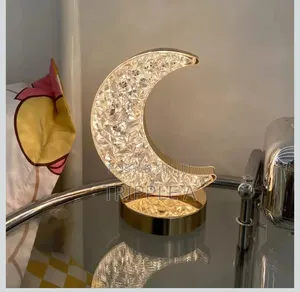 Crystal Led Moon Table Lamp
