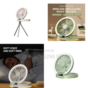 Multifunctional Portable Folding Fan With Ring Light