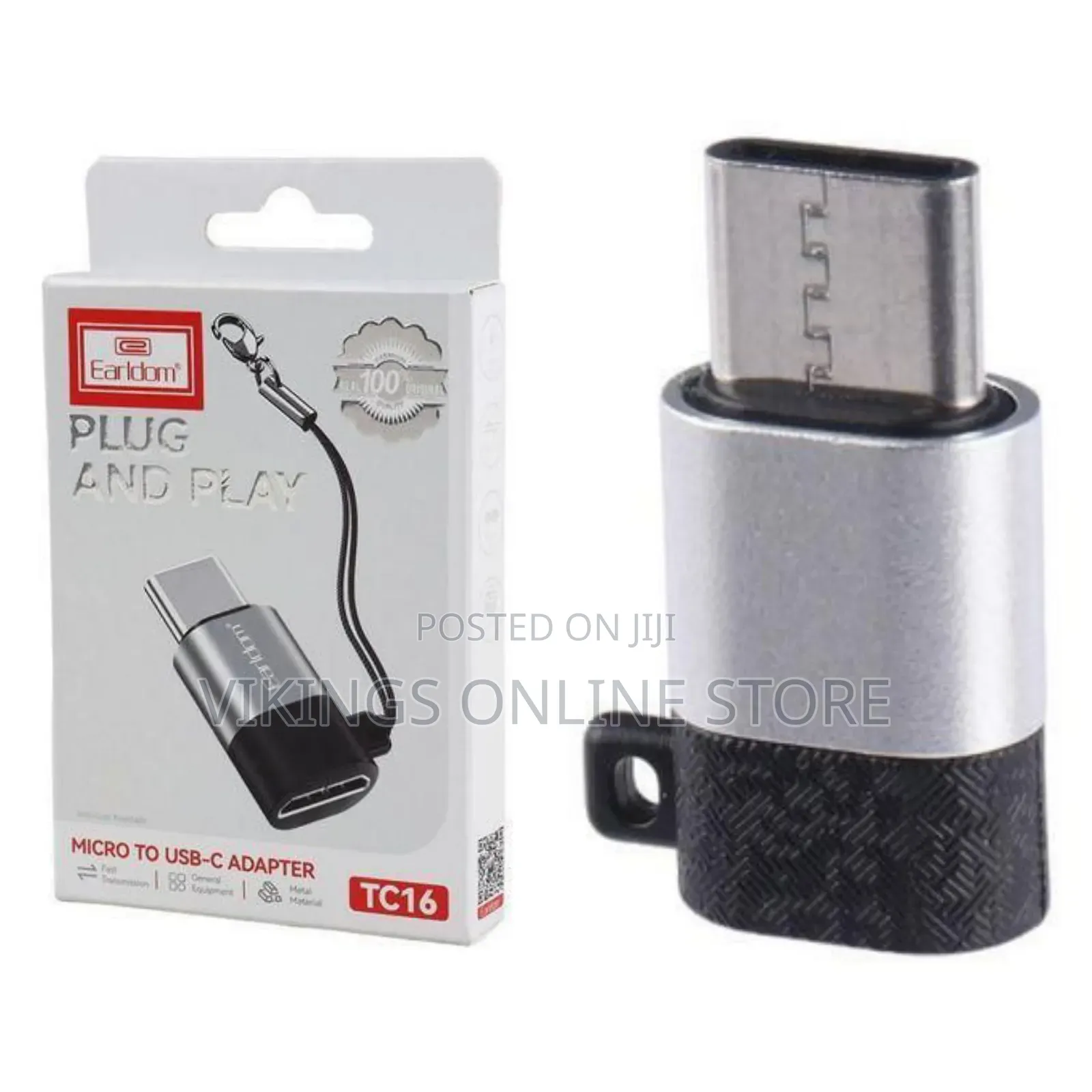 Earldom Earldom Tc16 Micro Usb to Usb-C Adapter - Multicolor
