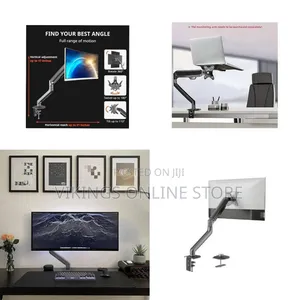 Single Monitor Desk Mount Arm - Multicolor