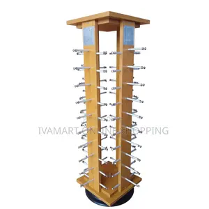 Rectangular Rotating Woodn Sunglasses Display Stand - Holds 40 PCS