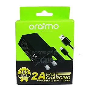 Oraimo Fast Charging Charger Kit (Model Cu-60zr + Cd-52br).