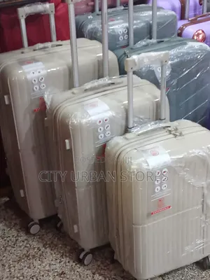 Prosperity Expandable 3pcs Full Set Plastic Rubber Suitcases