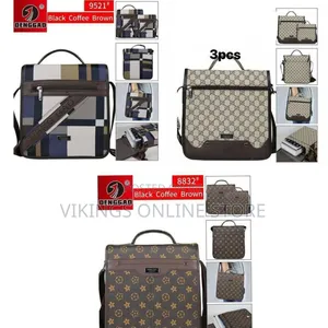 Set of 2 Geometric Patterned Shoulder Bag Sets - Multicolor
