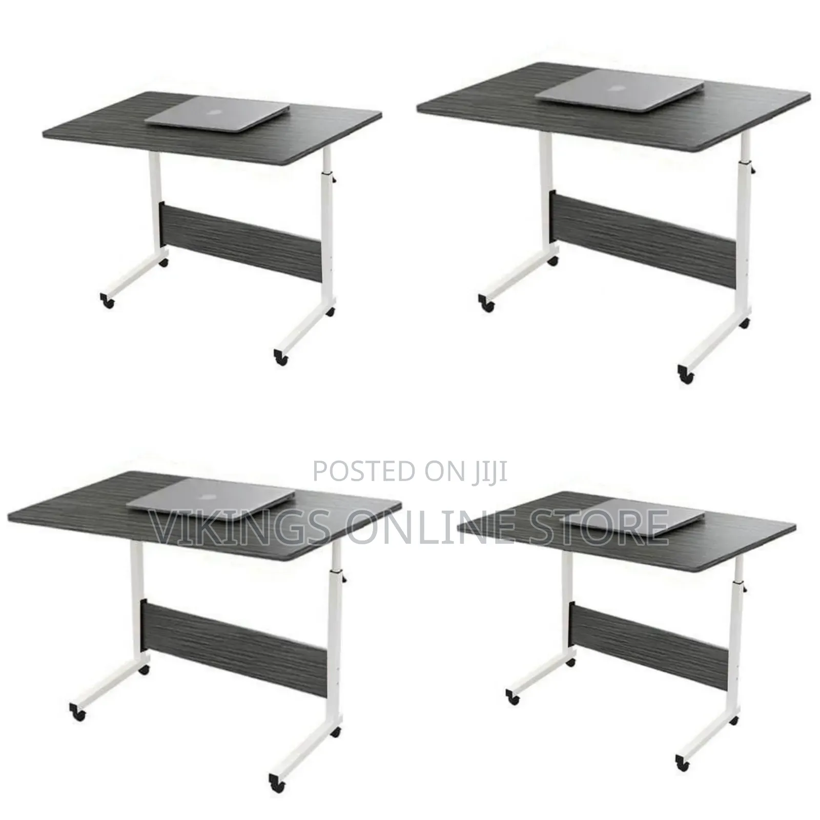 Adjustable Height Mobile Laptop Desk/Overbed Table - Multicolor
