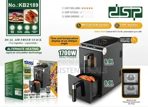 DSP 12l Double Stack Air Fryer, Dual Air Fryer With Dual Basket