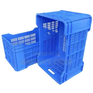 Blue Plastic Storage Crates.