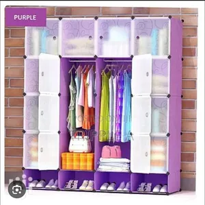 Elegant 4 Column Plastic Wardrobe