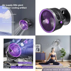 Versatile High-Velocity Portable Cooling Fan - Multicolor