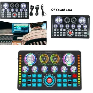 Professional Live Sound Card and Audio Mixing Console - Multicolor