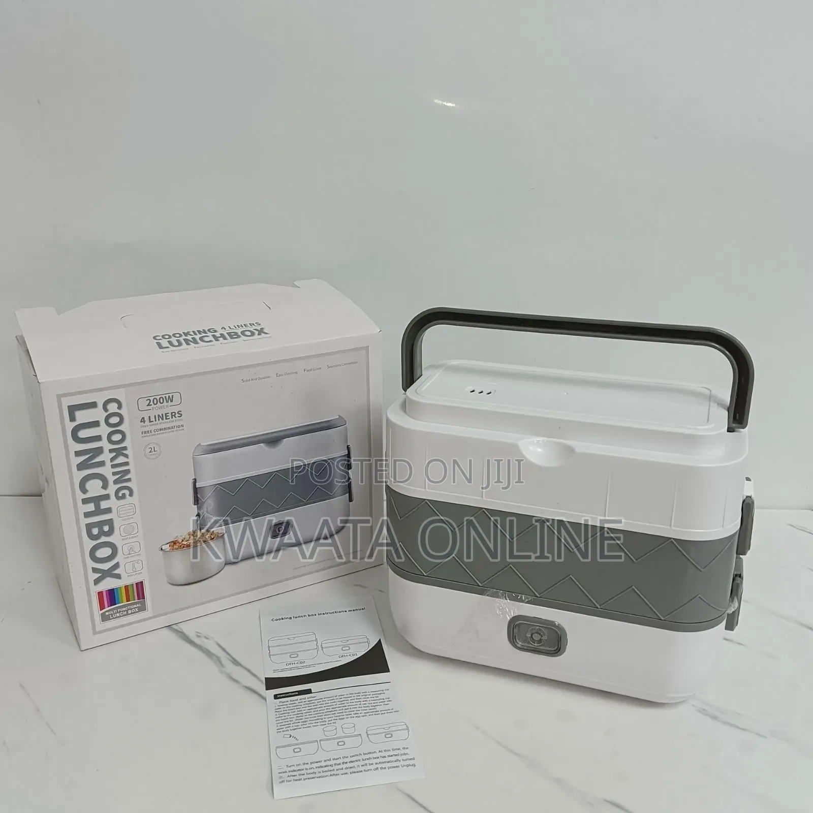 Electric Lunch Box, 2 Layers 1.48l Self Cooking Heating Food Steamer