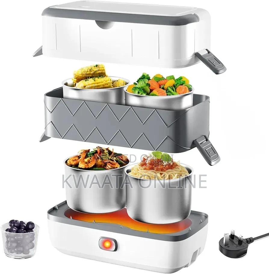 Electric Lunch Box, 2 Layers 1.48l Self Cooking Heating Food Steamer