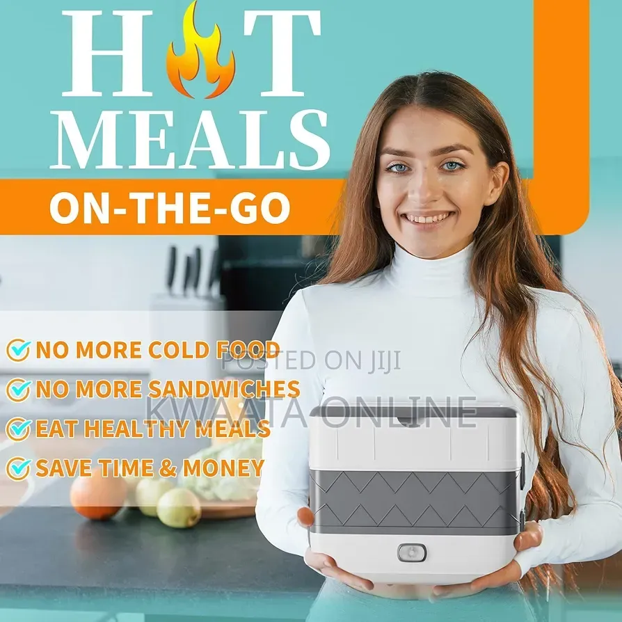 Electric Lunch Box, 2 Layers 1.48l Self Cooking Heating Food Steamer