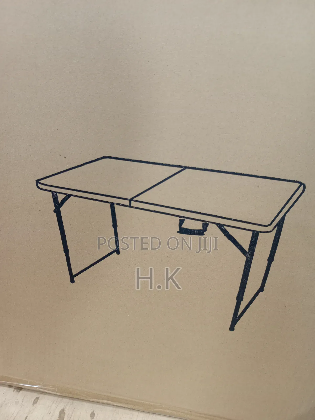 Picnic Plastic Foldable Table 120cm, Foldable Table - White
