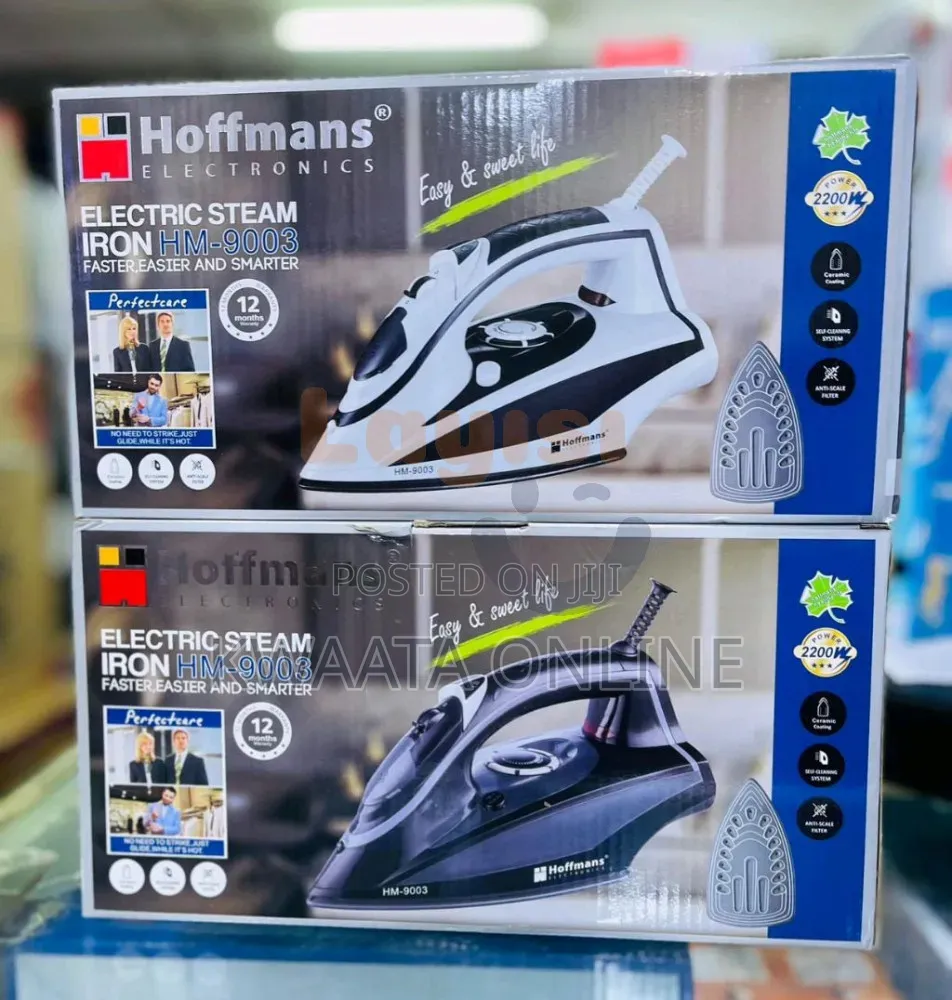Hoffmans Electric Steam Flat Iron Hm-9003 White or Black