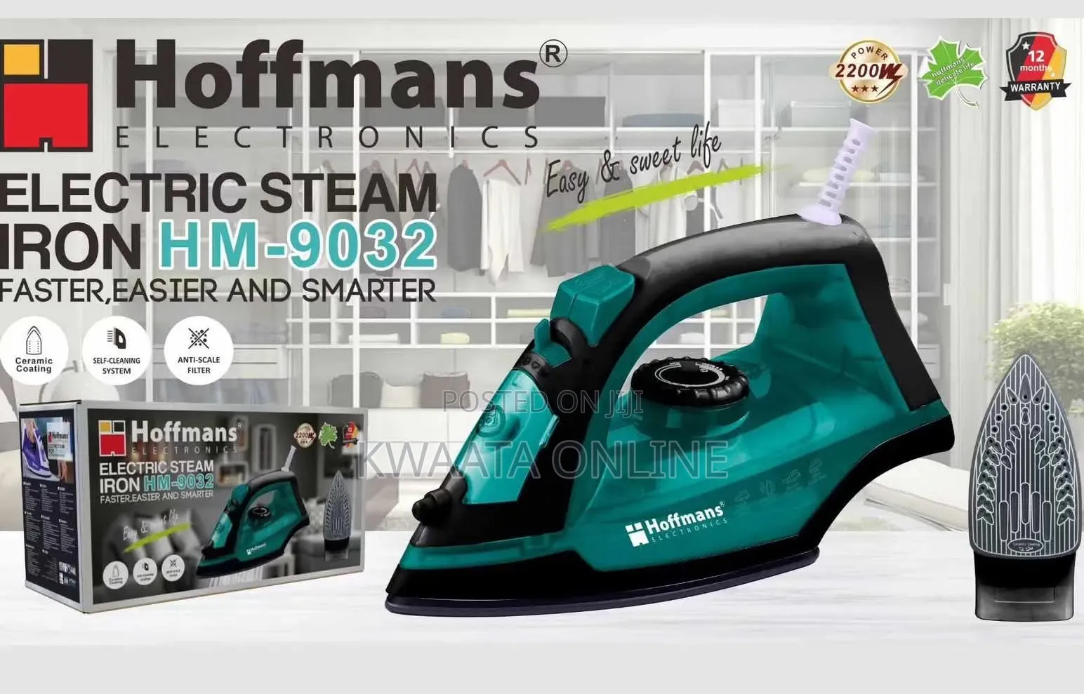 Hoffmans Electric Steam Flat Irons, Model Hm-9032 , Hm-9005
