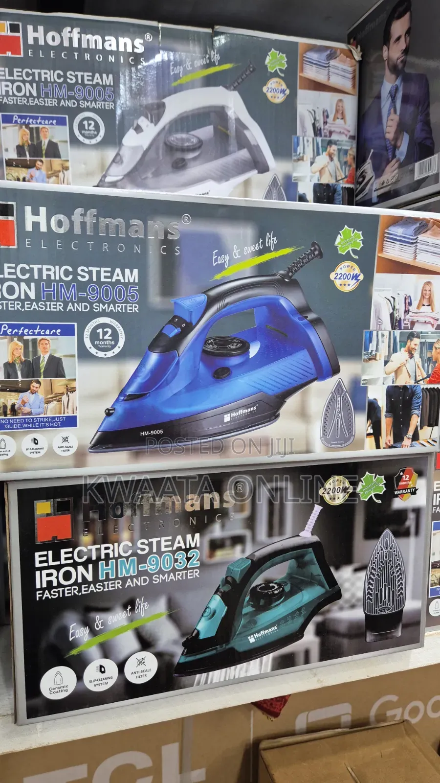Hoffmans Electric Steam Flat Irons, Model Hm-9032 , Hm-9005