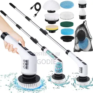 Cordless Electric Spin Scrubber Designed for Household Cleaning Tasks.