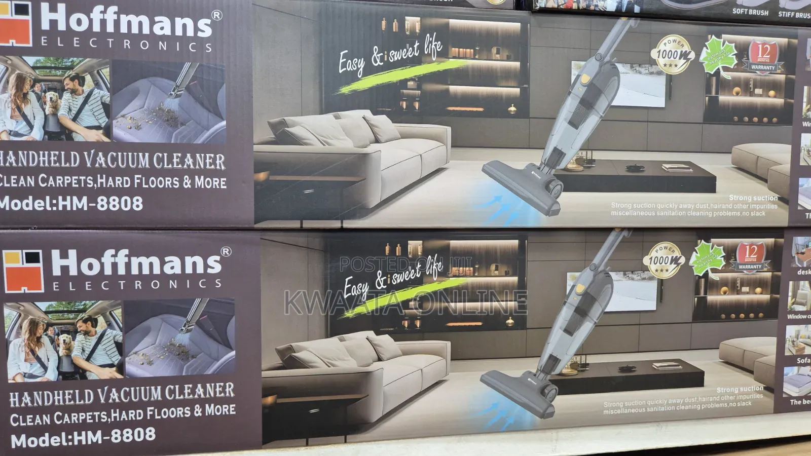 Hoffman Handheld Stick Vacuum Cleaner 1000w Powerful Cyclone Suction