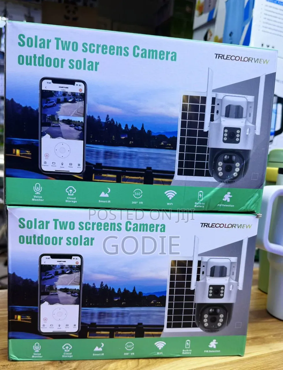 Truecolorview Dual Lens Solar PTZ Security CCTV Camera.