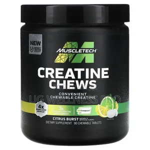 Creatine Creapure Chews, Citrus Burst, 90 Chewable Tablets (1 G Per