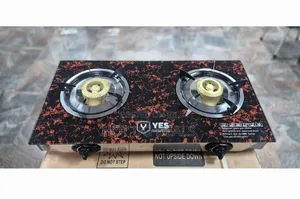 Yes Double Burner Gas Burner With Glasstop